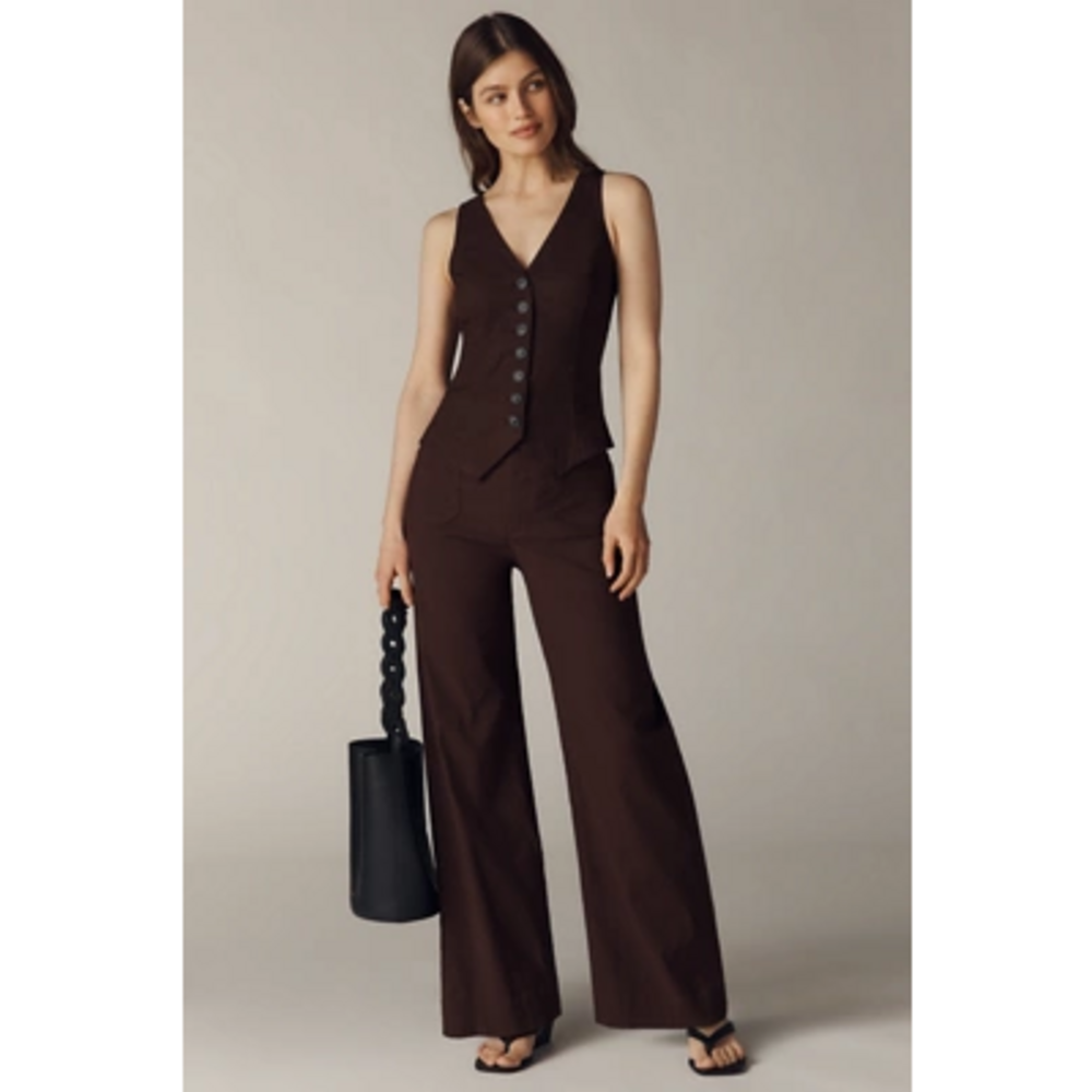 Anthropologie The Colette Full-Length Wide-Leg Pants by Maeve: Magic Fabric Edit